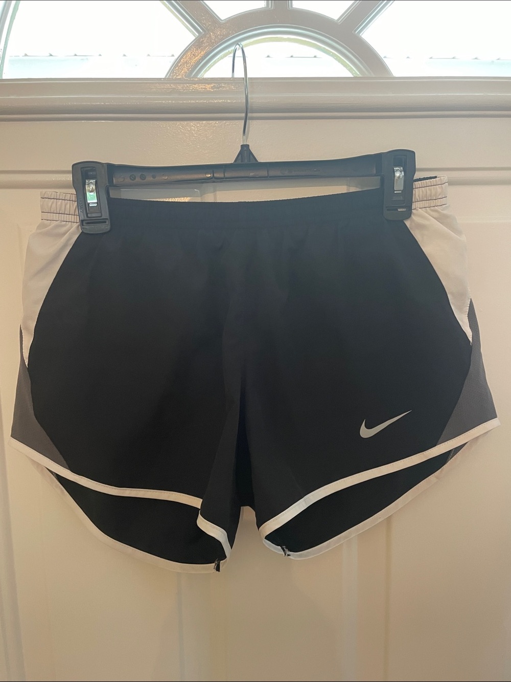 Nike Black and White Women's Athletic Running Shorts